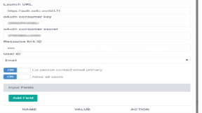 Click to enlarge Update LTI SSO window with "Lis person contact email primary" and "Allow all users" toggles switched to ON